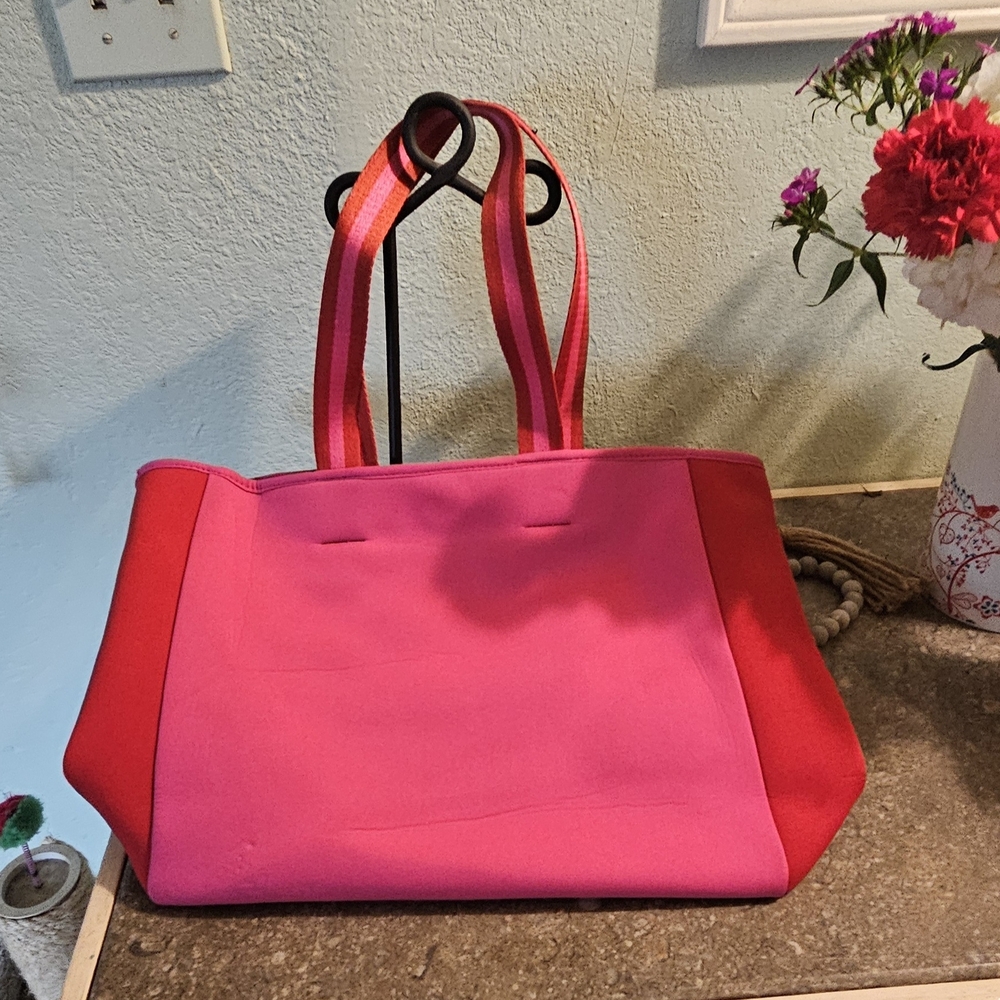 Summersalt Vibrant Pink and Red Tote Bag